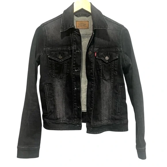 Levi's Charcoal Denim Jacket - Picture 1 of 4